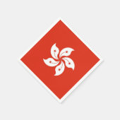 愛国的な紙ナプキンと香港国旗 スタンダードカクテルナプキン (角)