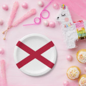 愛国的な紙プレートとアラバマ州旗。 ペーパープレート (パーティー)