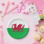 愛国的な紙プレートとウェールズ国旗 ペーパープレート (パーティー)