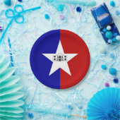 愛国的な紙プレートとサンアントニオ国旗 ペーパープレート (パーティー)