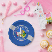 愛国的な紙プレートラスベガスシティの国旗。 ペーパープレート (パーティー)