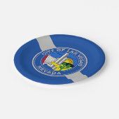 愛国的な紙プレートラスベガスシティの国旗。 ペーパープレート (アングル)