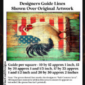 愛国的な素朴ファームハウスルースターDB8RFデクページ 薄葉紙