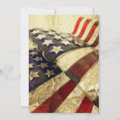 愛国的な結婚の案内フラットカード セーブザデート (裏面)