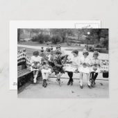 愛国的な編み物ビー、1900年代初期 ポストカード (正面/裏面)