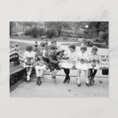 愛国的な編み物ビー、1900年代初期 ポストカード (正面)