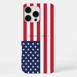 愛国的な縦型アメリカ国旗 米国 タイポグラフィ iPhone 16 PRO MAXケース