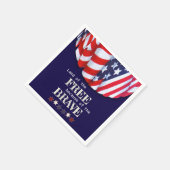 愛国的な自由な赤白青の掩蔽壕 スタンダードカクテルナプキン (角)