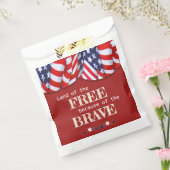 愛国的な自由な赤白青の掩蔽壕 フェイバーバッグ (封をした状態)