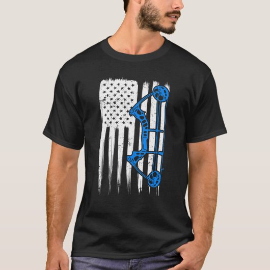 愛国的な船首ハンター鹿狩りアメリ Tシャツ (正面)