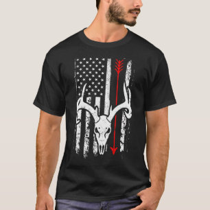 愛国的な船首ハンター鹿狩りアメリ Tシャツ