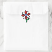 愛国的な花のシール ラウンドシール (バッグ)