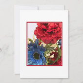 愛国的な花の発表カード サンキューカード (正面)