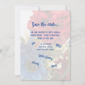 愛国的な花の発表カード サンキューカード (裏面)