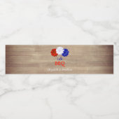 愛国的な花柄のBBQ ペットボトルラベル (シングルラベル)