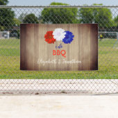愛国的な花柄のBBQ 横断幕 (インサイチュ)