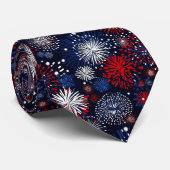 愛国的な花火の光景 ネクタイ (ロール)