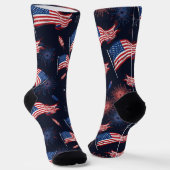 愛国的な花火ソックス ソックス (傾斜あり)