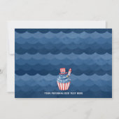 愛国的な花火 7月4日 バックヤードBBQパーティー 招待状 (裏面)