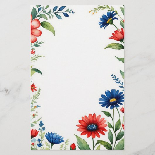 愛国的な花 便箋 (裏面)