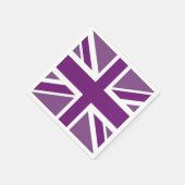 愛国的な英国連合ジャック国旗のナプキン スタンダードカクテルナプキン (角)