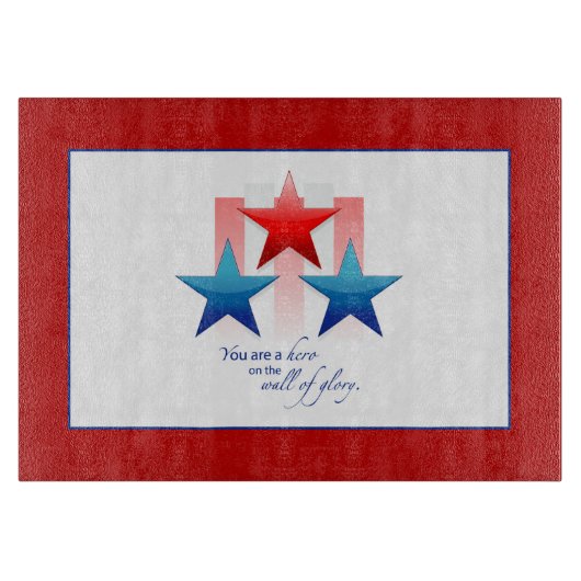 愛国的な英雄の壁の栄光、ありがとう軍隊 カッティングボード (正面)