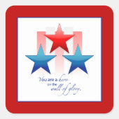 愛国的な英雄の壁の栄光、ありがとう軍隊 スクエアシール (正面)