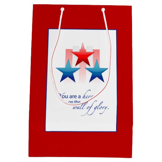 愛国的な英雄の壁の栄光、ありがとう軍隊 ミディアムペーパーバッグ (裏面)