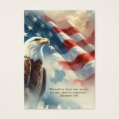 愛国的な葬儀祈りの言葉カードアメリカ国旗 (正面)
