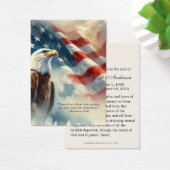 愛国的な葬儀祈りの言葉カードアメリカ国旗 (デスク)