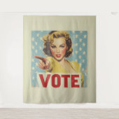愛国的な行動の呼びかけ:投票しよう! タペストリー (正面)