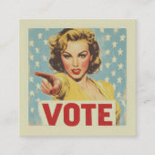 愛国的な行動の呼び掛け:投票! スクエア名刺 (正面)