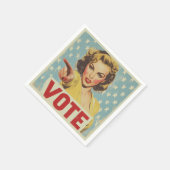愛国的な行動の呼び掛け：投票！ スタンダードカクテルナプキン (角)