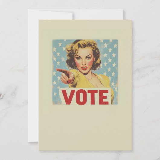 愛国的な行動の呼び掛け：投票！ 招待状 (正面)