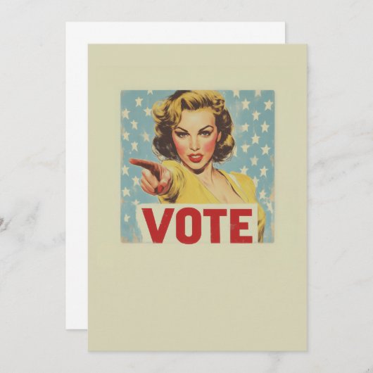 愛国的な行動の呼び掛け：投票！ 招待状 (正面/裏面)