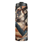 愛国的な衣装のスケルトン女性のカーボーイ タンブラー (正面)