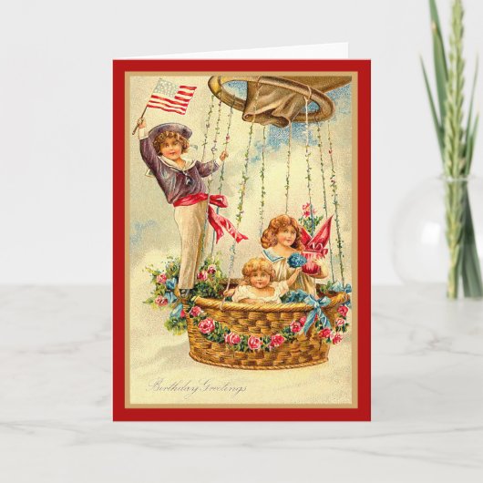 愛国的な誕生日の挨拶 カード (正面)