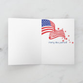 愛国的な誕生日ビールとスパークラーズ カード (内部)