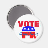 愛国的な象で共和党を投票する マグネット (正面/裏面)