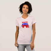 愛国的な象とともに共和党に投票しよう Tシャツ (正面フル)
