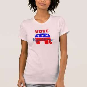 愛国的な象とともに共和党に投票しよう Tシャツ