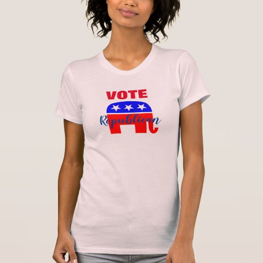 愛国的な象とともに共和党に投票しよう Tシャツ (正面)