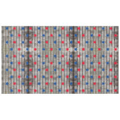 愛国的な赤い星の素朴な屋根模様 テーブルクロス (正面(横))