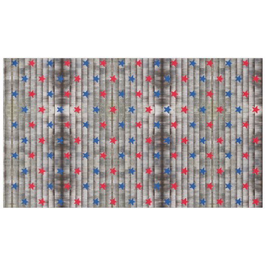 愛国的な赤い星の素朴な屋根模様 テーブルクロス (正面(横))