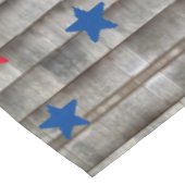 愛国的な赤い星の素朴な屋根模様 テーブルクロス (アングル)