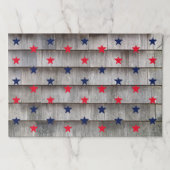 愛国的な赤い海軍の青い星の素朴な屋根板 ペーパーパッド (正面)