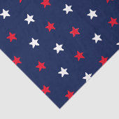 愛国的な赤い白いネイビーブルーの星模様 薄葉紙 (詳細)