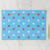 愛国的な赤い空の青い星紙ランチョンマット ペーパーパッド (インサイチュ)