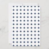 愛国的な赤ちゃんのお披露目パーティー 赤白青 赤ちゃんのお披露目会 招待状 (裏面)