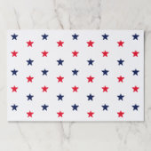 愛国的な赤と海軍の青の星ランチョンマット ペーパーパッド (正面)